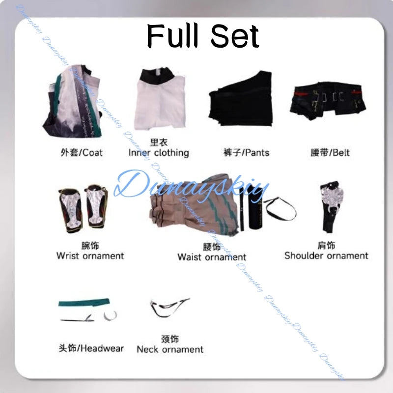 Wuthering Waves Qiuyuan Cosplay Costume Wig Shoes Uniform Headwear Game Outfit Halloween Party Women Men Carnival Cos Props