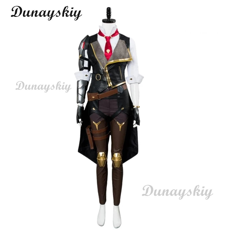 Game Overwatch Ashe Damage Hero Cosplay Costumes Wig Hat Elizabeth Caledonia "Calamity" Ashe Clothes Halloween Outfit Women