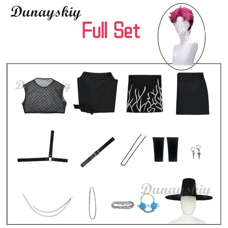 Anime KPop Demon Hunters Jinu Saja Cosplay Costume Saja Boys Black Stage Performance Outfit Baby Saja Halloween Party Women Men