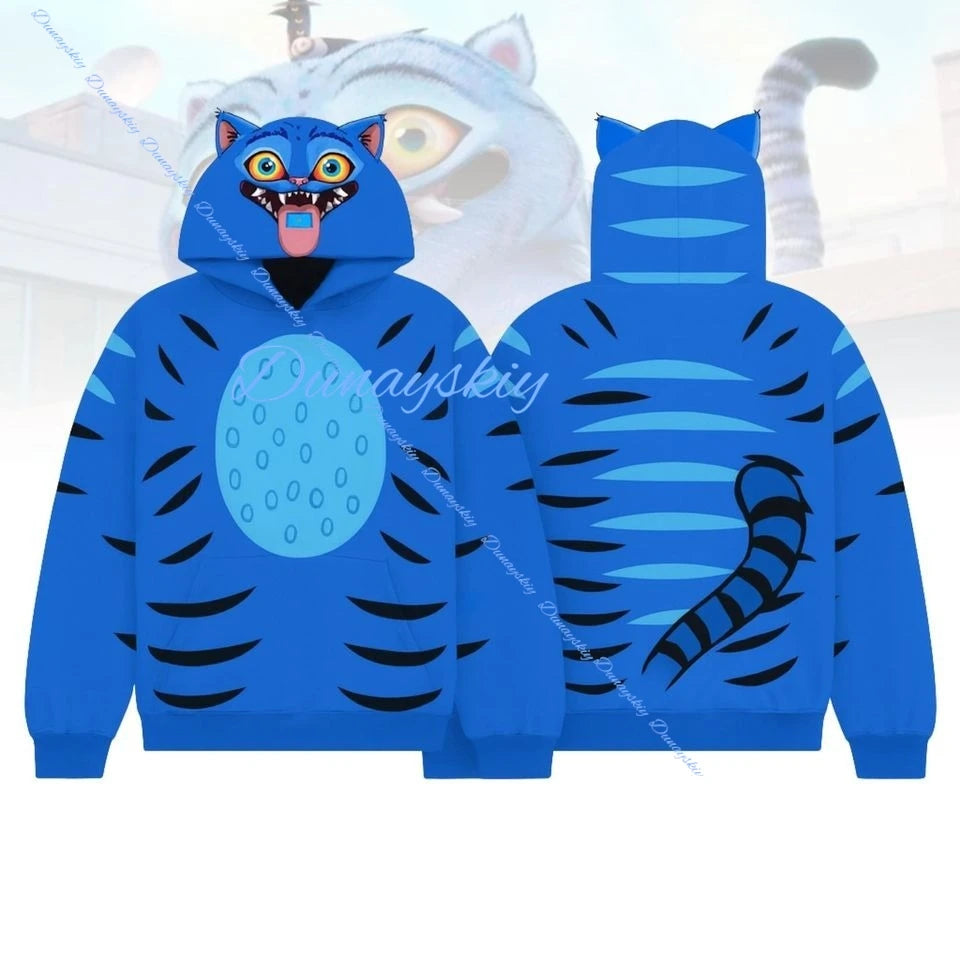 Kpop Demon Cosplay Derpy Tiger Costume Hunters Tiger Hoodie Pants Sets Kids Boys Halloween Christmas Party Outfits