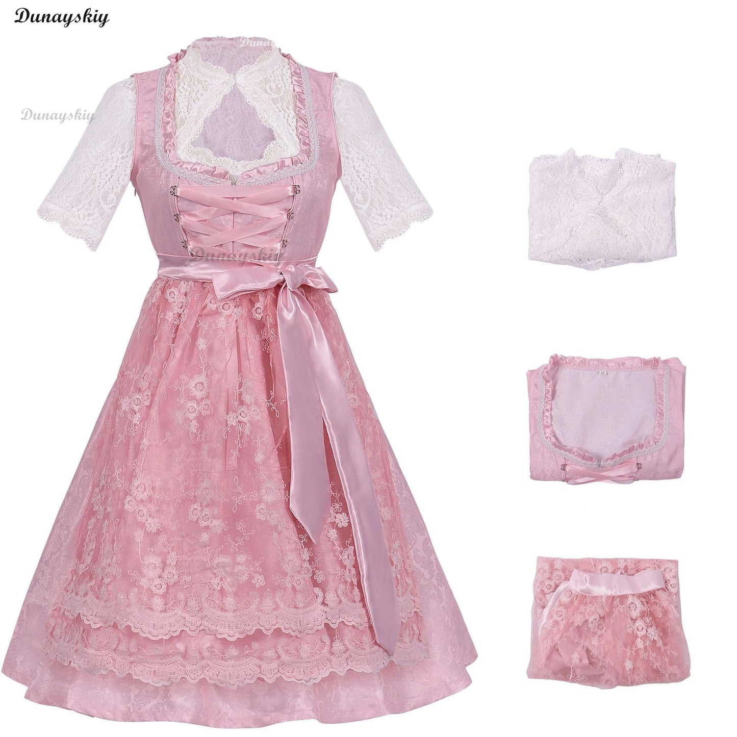 Bavaria Oktoberfest Costume Dirndl Dress Wench Maid Dress German Beer Girl Apron Outfit Maid Cosplay Halloween Party Dresses