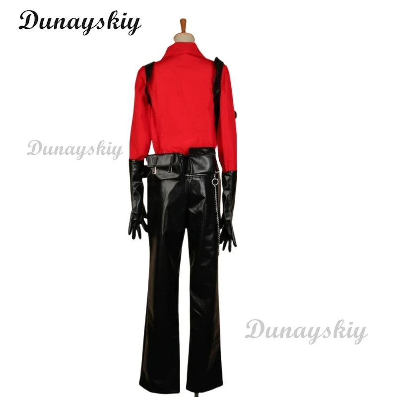 Resident 6 Ada Wong Cosplay Costume Wig Prop Evil Red Shirt Pants Halloween Carnival Disguise Suit Women Girls Customized