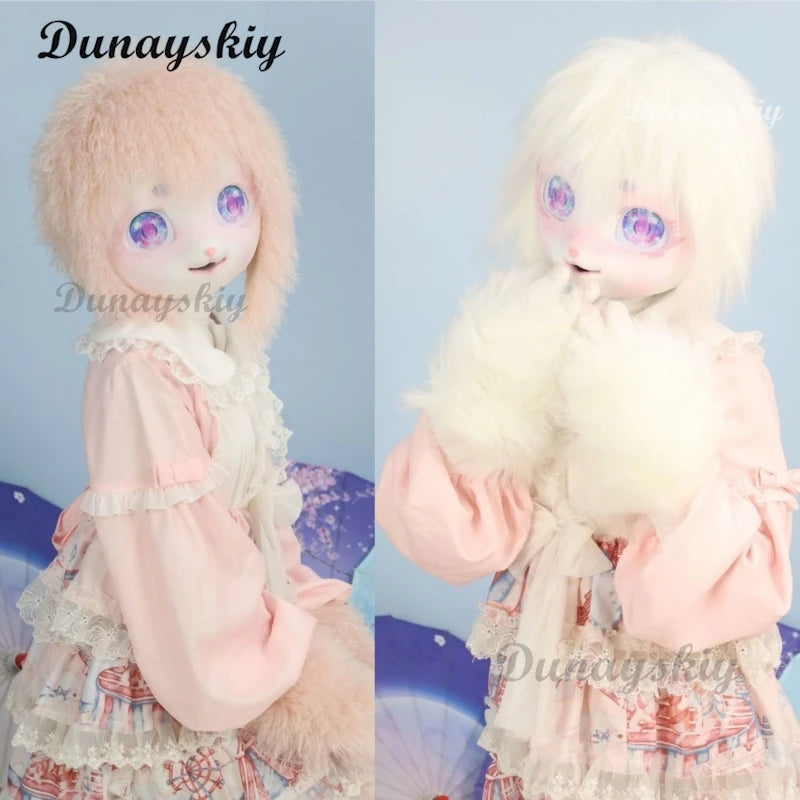 New Kigurumi Fursuit Cosplay Animal Mask Furry Costume Paw Head Furry Kig Cat Rabbit Doll Beast Performance Props Kids Gift