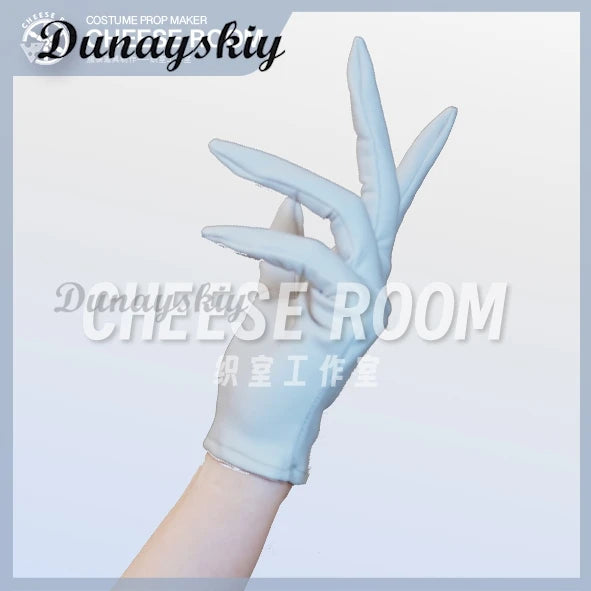 Halloween Gloves Makeup Black Nail Ghost Claw Dress Up Short Gloves Fashion Cosplay Halloween Performance Gloves Accessories