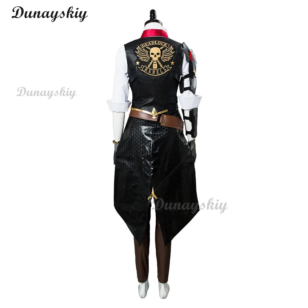 Game Overwatch Ashe Damage Hero Cosplay Costumes Wig Hat Elizabeth Caledonia "Calamity" Ashe Clothes Halloween Outfit Women