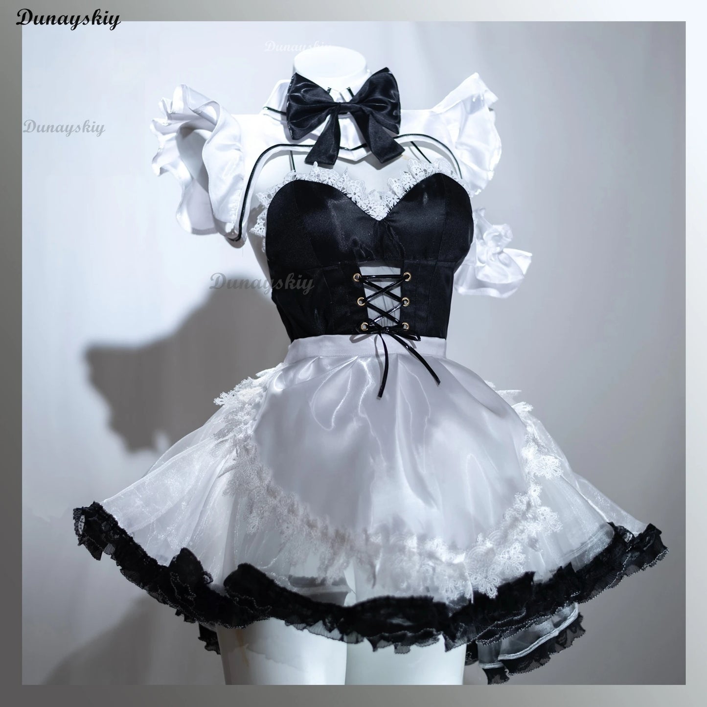 Game Goddess Of Victory: Nikke Cinderella Black White Maid Dress Cosplay Costume Wig Party Uniform Halloween Play Role Dress