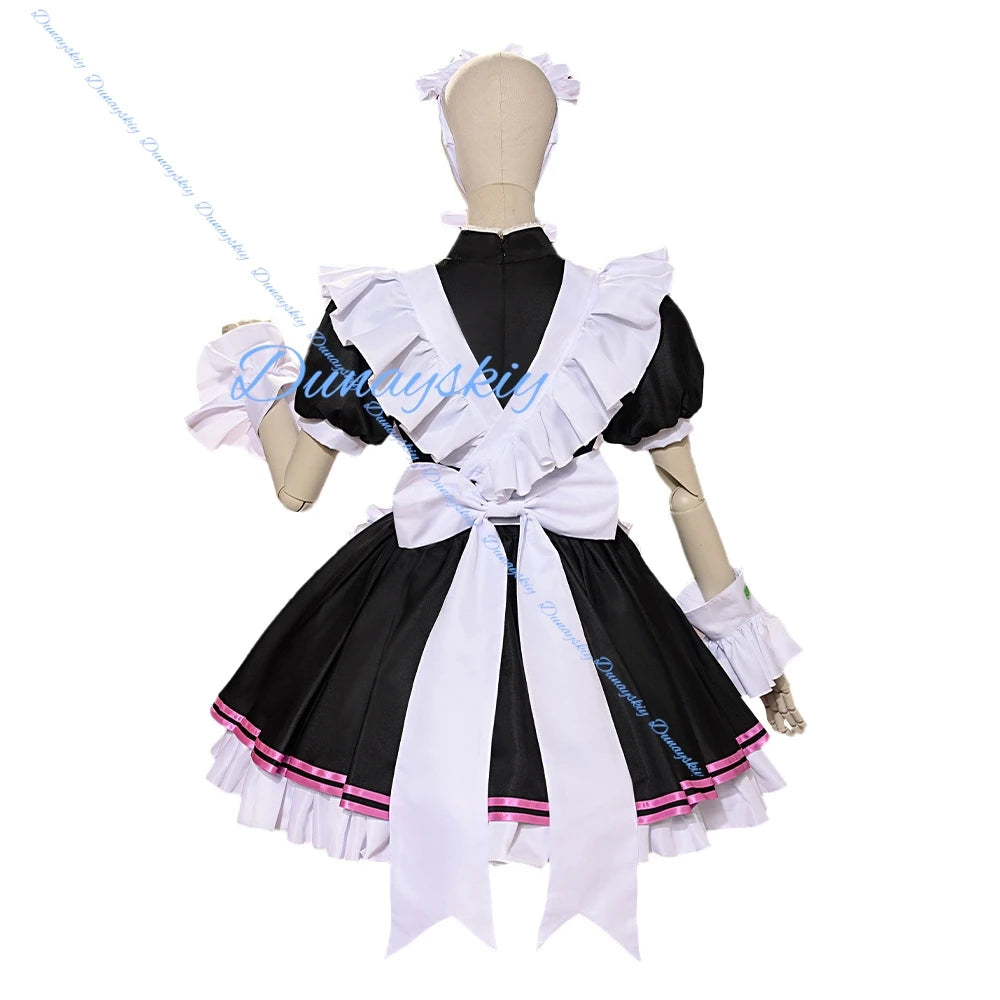 Game Umamusume: Pretty Derby T.M. Opera O Cosplay Costume Wig Pink Maid Dress Woman Sexy Kawaii Christmas Halloween Suit