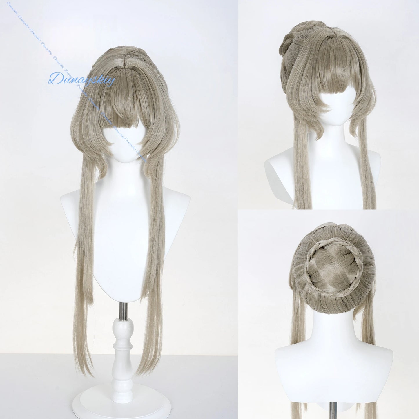 Genshin Impact Marionette Sandrone Cosplay Wig 75cm Long Brown Wig Anime Heat Resistant Synthetic Wigs Halloween Carnival Party