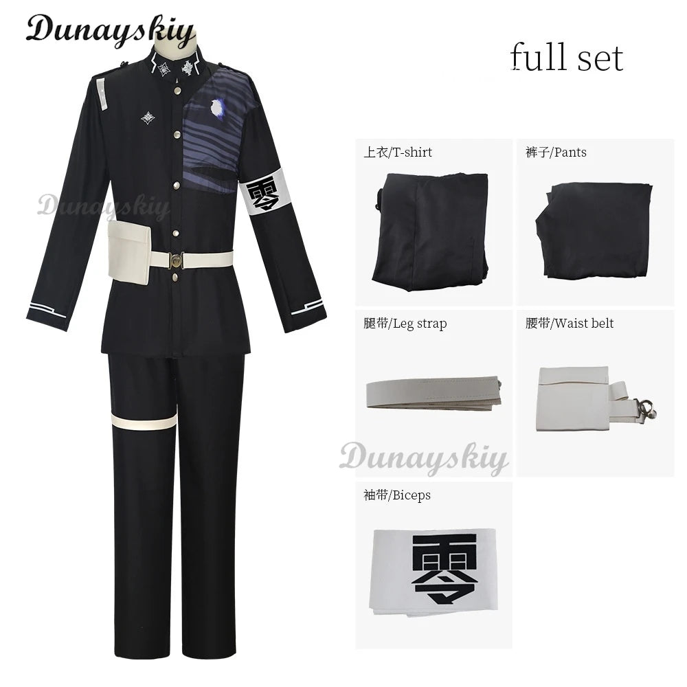 Anime The Hundred Line Darumi Amemiya Sumino Takumi Cosplay Costume Wig Battle Uniform Headwear Last Defense Academy Halloween
