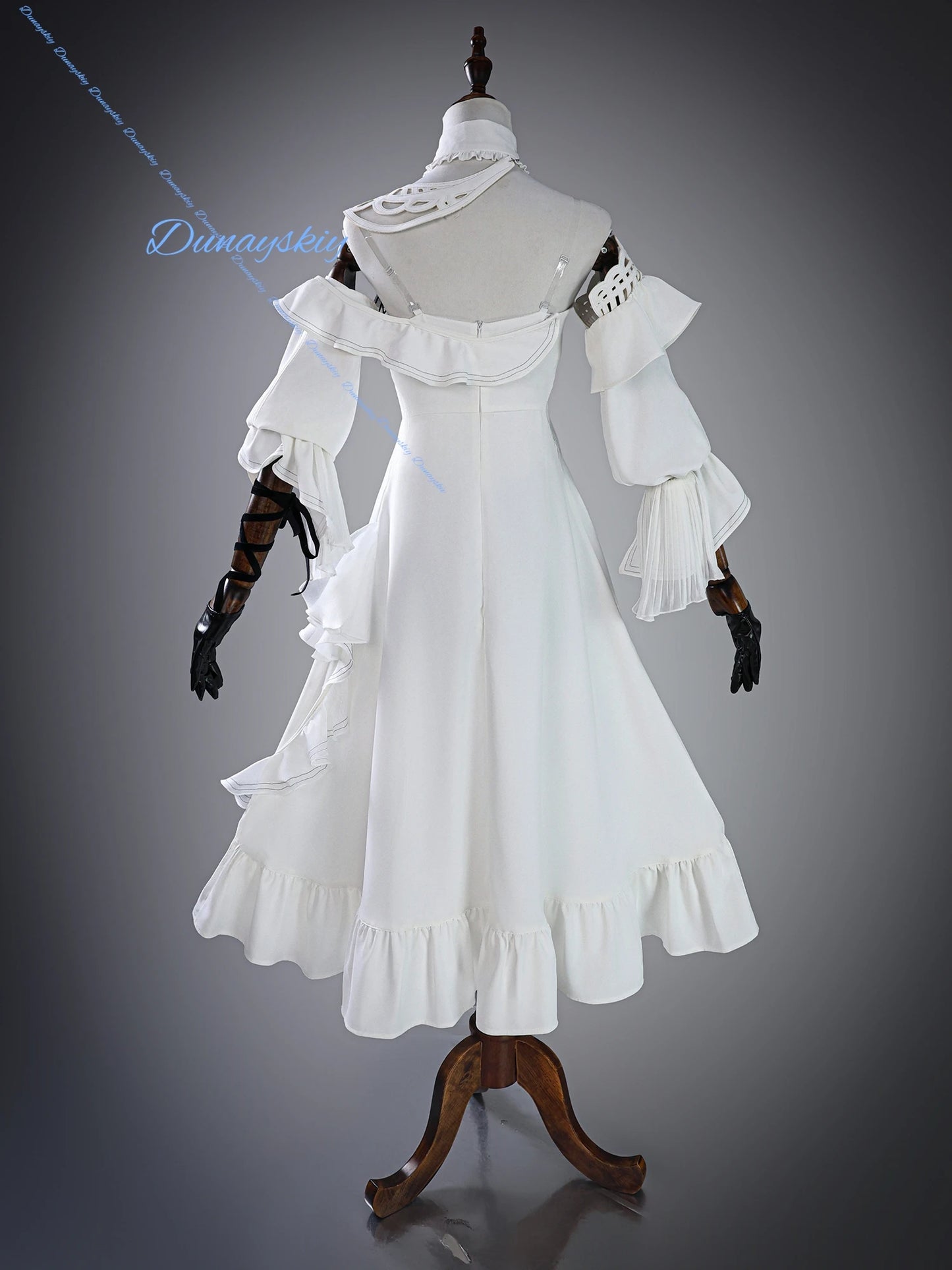 Anime Game Wuthering Waves Phrolova Suit Gorgeous White Dress Uniform Cosplay Costume Wig Halloween Party Outfit Women