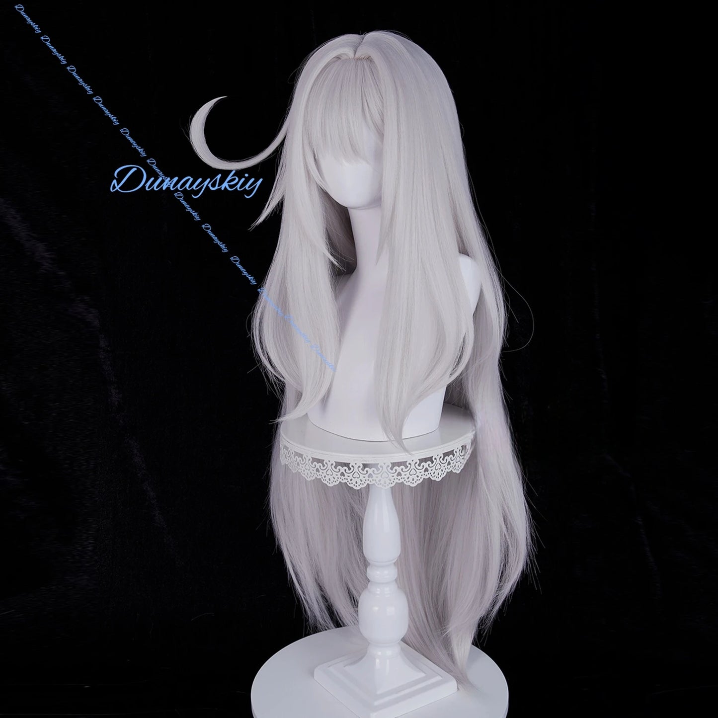 Game Genshin Impact Ronova Ruler of Death Cosplay Costume Silver Wig Red Headwear Woman Girl Halloween Cos Props Festival Suit