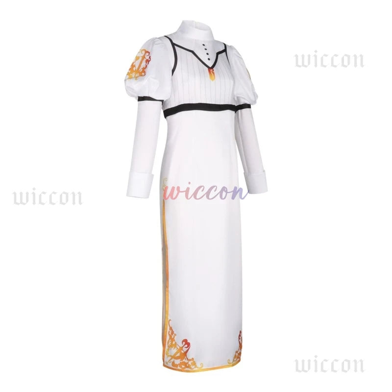 Game DMC 4 Kyrie Devil Cosplay Kyrie Devil Cosplay May Cry Costume Women White Dress Uniform Wig Outfit Halloween Party