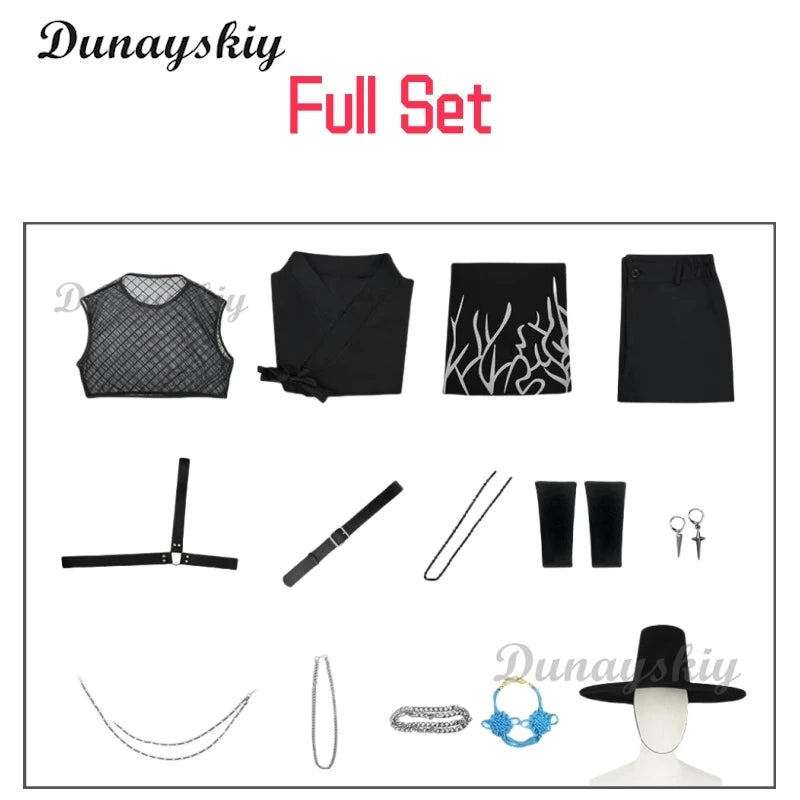 Anime KPop Demon Hunters Jinu Saja Cosplay Costume Saja Boys Black Stage Performance Outfit Baby Saja Halloween Party Women Men