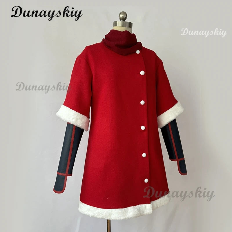 Dungeon Meshi Izutsumi Cosplay Costume Disguise for Adult Women Girls Winter Coat Wig Ears Tail Outfits Halloween Carnival Suit