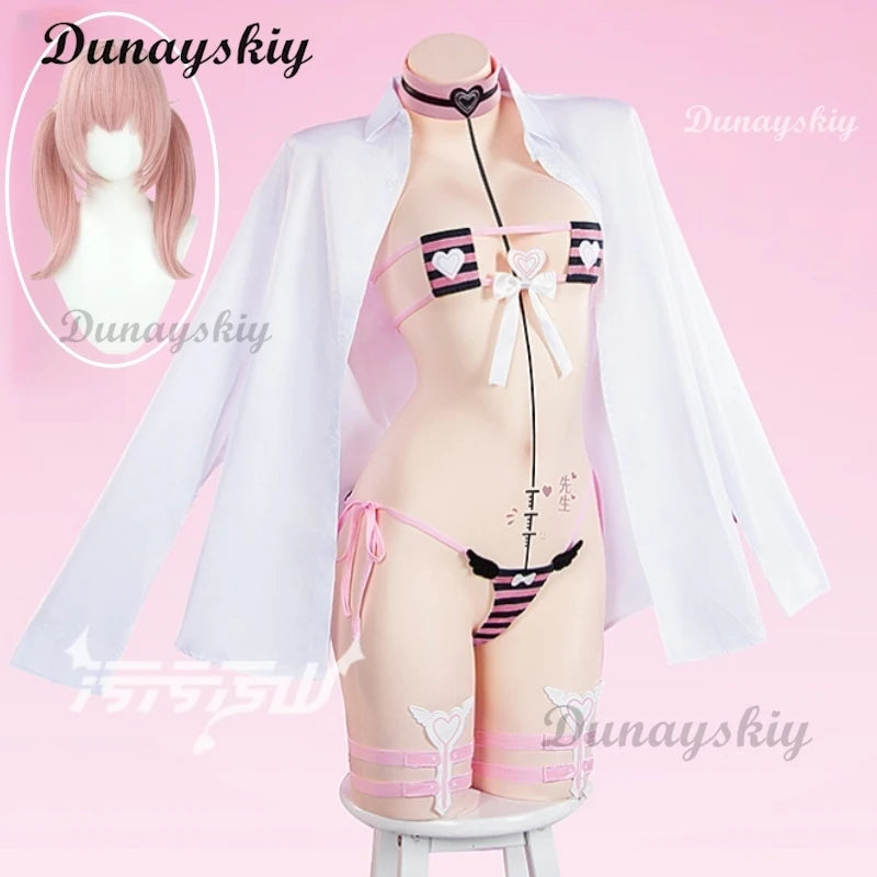 Blue Archive Shimoe Koharu Cosplay Costume Wig Halo Game Shimoe Koharu Bikini Sexy lingeries Private Photo Shoot