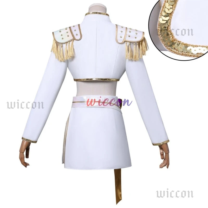 Huntrix Kpop Demon Hunters Mira Cosplay Costume Wig WHAT IT SOUNDS LIKE Stage Performance Costume Shiny Girls Roleplay Outfits