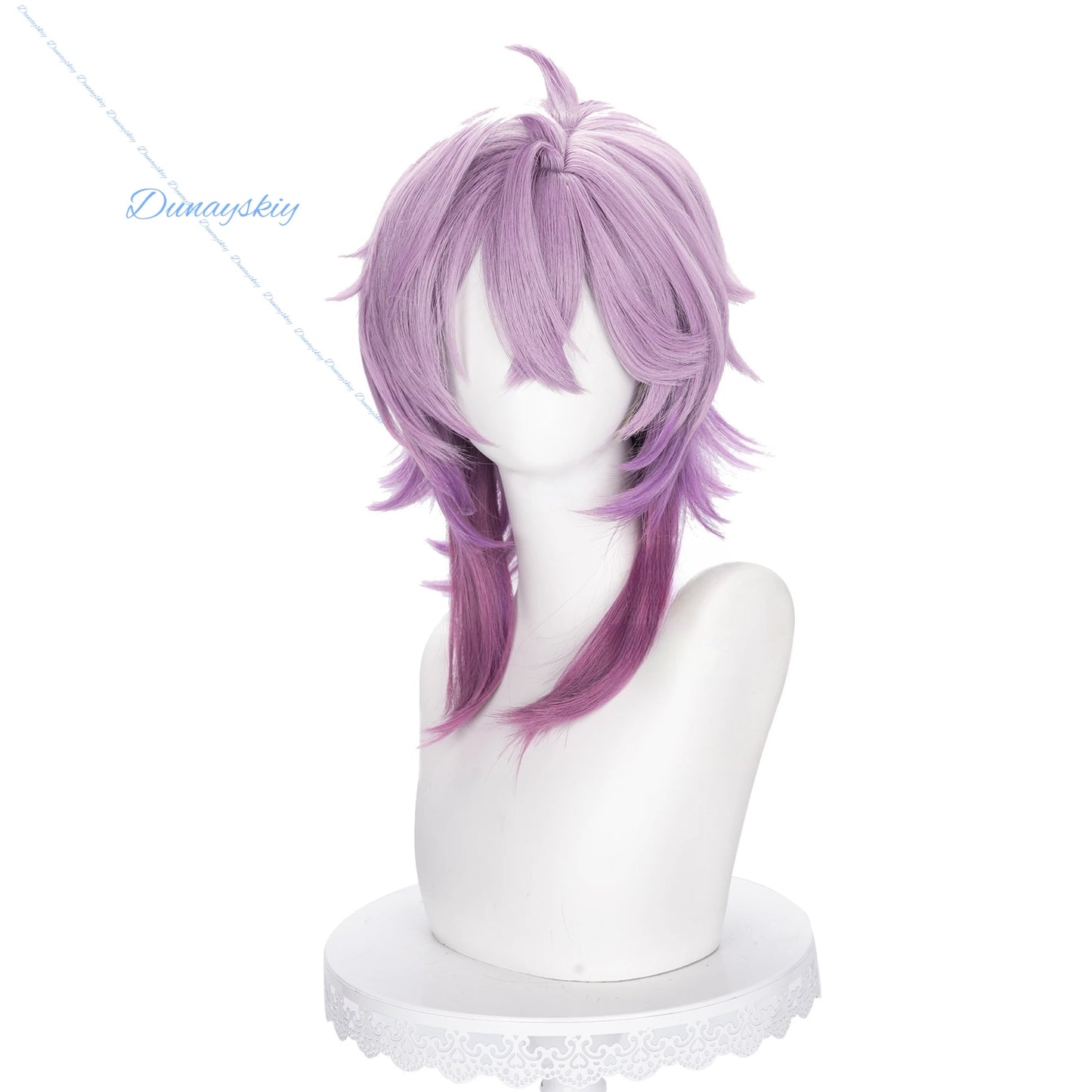 Genshin Impact Durin Cosplay Wig Purple Pink 2 Style Wigs Heat Resistant Fiber Hair Halloween Party for Women Men Carnival Props