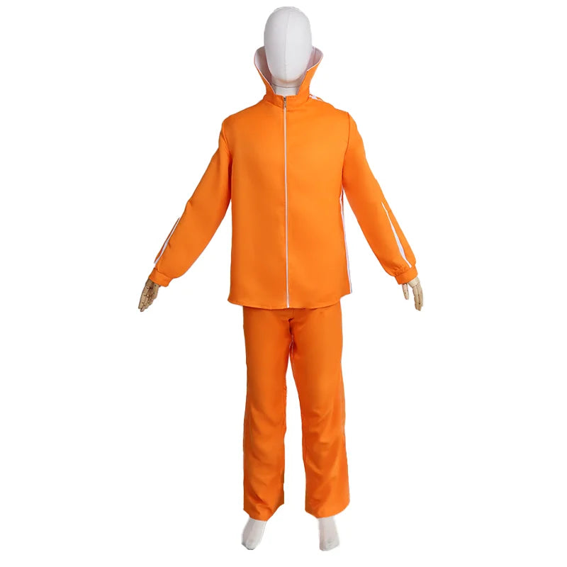 Movie Vector Cosplay Costume Orange Jakect Pant Outfits Set Mushroom-shaped  Wig Glasses Halloween Fancy Suit Party Suit