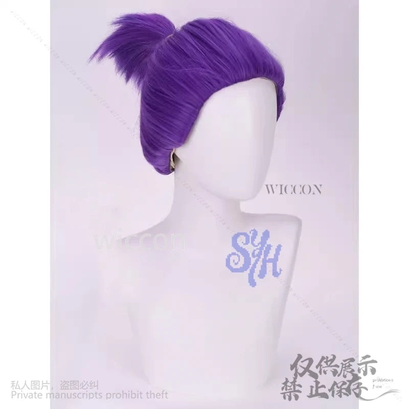 Rumi Cosplay Movie Anime Kpop Demon Huntrix Purple Heat Resistant Synthetic Idol Girls Groups Wig Fashion Y2K Cos Hair Halloween