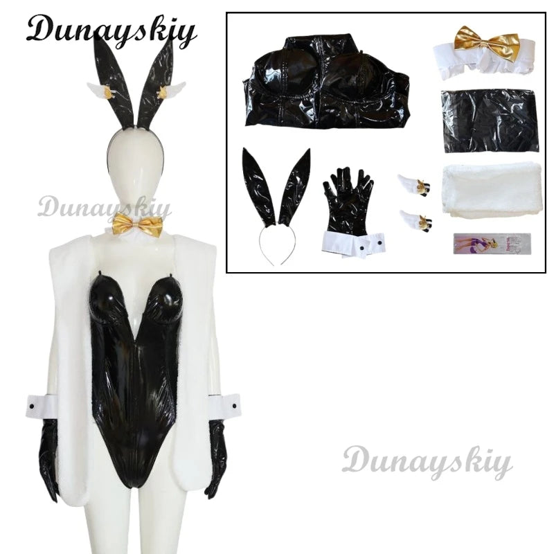 Alice Sexy Bunny Girl Tights Jumpsuits Cosplay Costume Wig NIKKE Goddess of Victory Women Girl Bunny Suit Pink Black White
