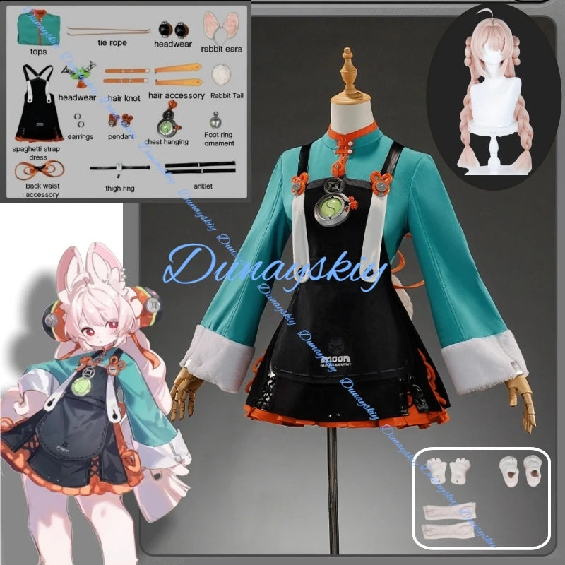 Game Zenless Zone Zero Zhao Coaplay Costume Wig Prop Uniform Halloween Carnival Party Christmas Play Role Clothes Clothing