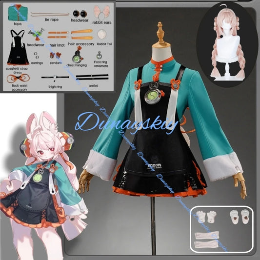 Game Zenless Zone Zero Zhao Coaplay Costume Wig Prop Uniform Halloween Carnival Party Christmas Play Role Clothes Clothing