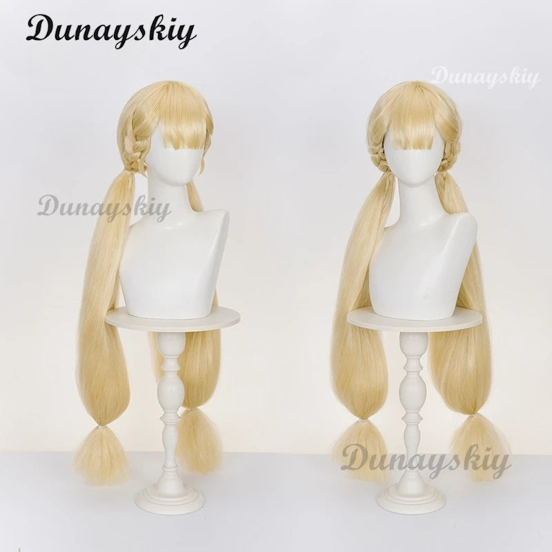 Zenless Zone Zero Alice Thymefield Cosplay Wig 90cm Gold Thick Volume Wigs Cosplay Anime Heat Resistant Synthetic Hair