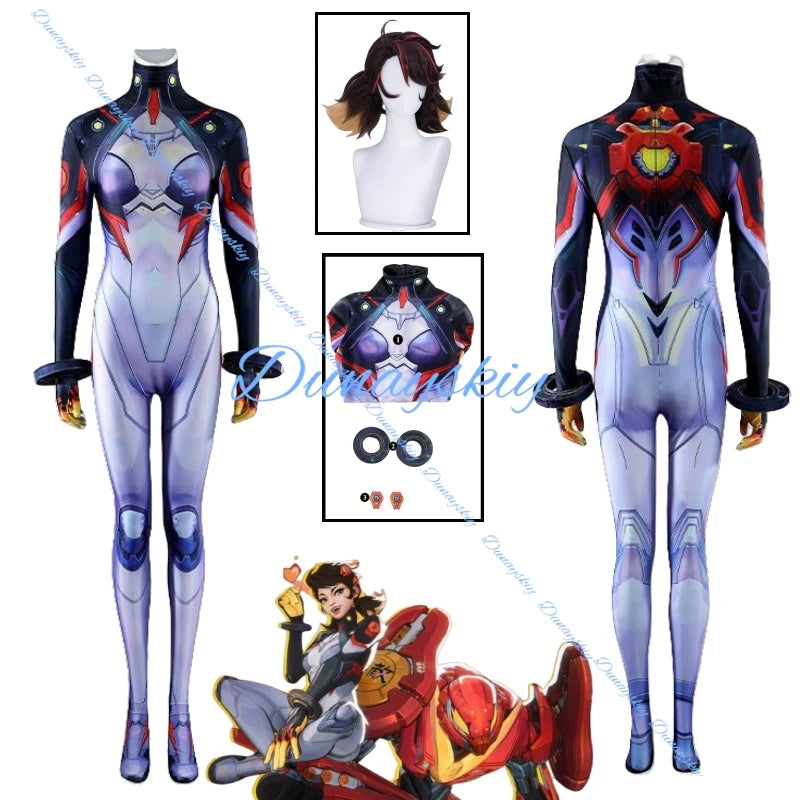 Rivals Peni Parker Cosplay Jumpsuit Costume Wig Prop Uniform Halloween Game Party Sexy Cute Bodysuit Spider Super Her