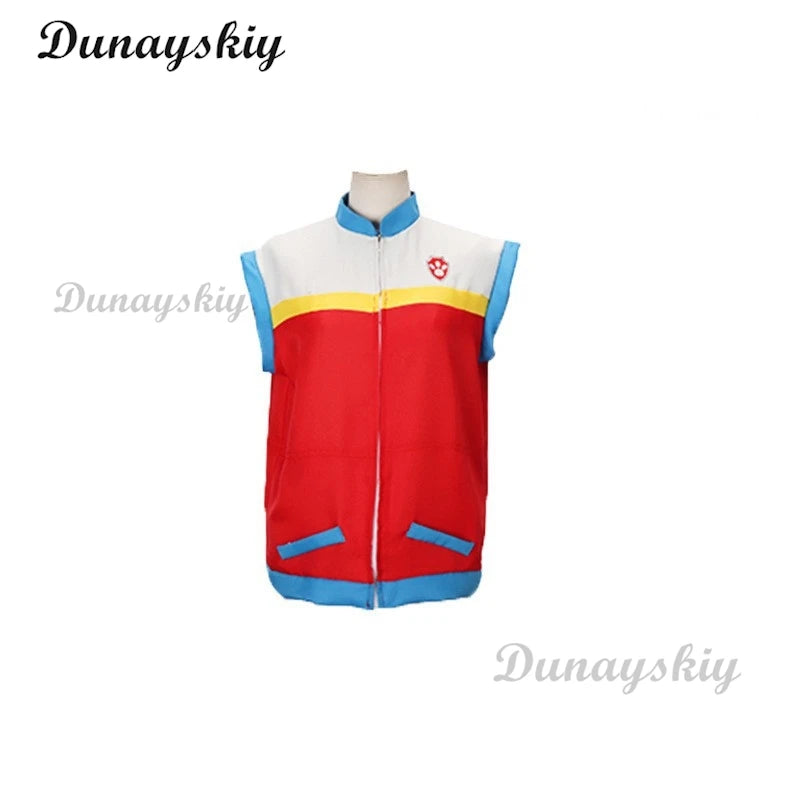 Captain Ryder Cosplay Costume Vest Kids Boys Marshall Chase Carnival Halloween Birthday Waistcoat Party Fancy Suit Customized