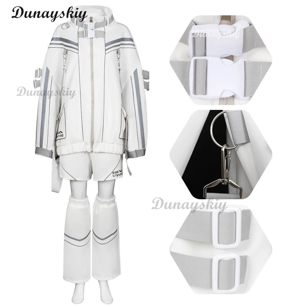 Anime Miikkuu Cosplay Original Punk Patchwork Oversized Coat Casual Wide-Leg Pan Otaku Women Outfits Japanese Jirai Kei Suit
