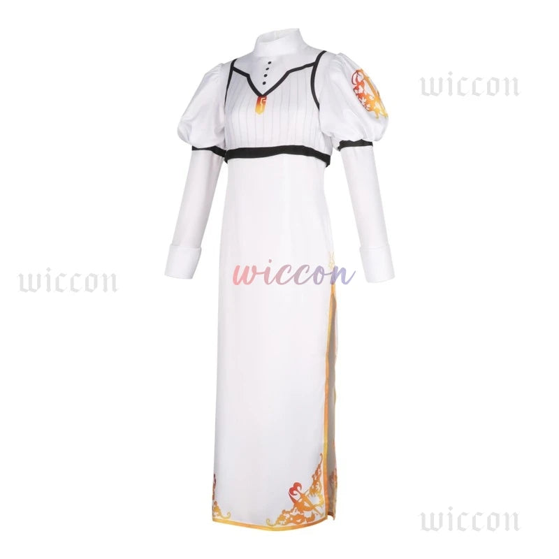Game DMC 4 Kyrie Devil Cosplay Kyrie Devil Cosplay May Cry Costume Women White Dress Uniform Wig Outfit Halloween Party