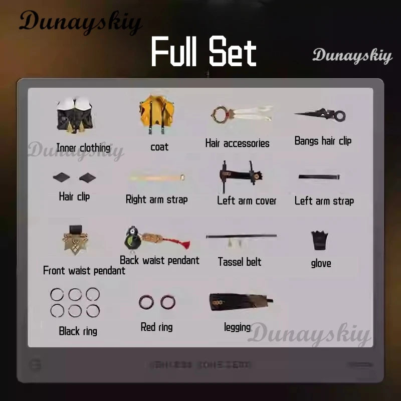 Zenless Zone Zero Yixuan Cosplay Costume Wig Coat Dress Headwear Rings Yunkui Summit Halloween Party  Women Carnival Props