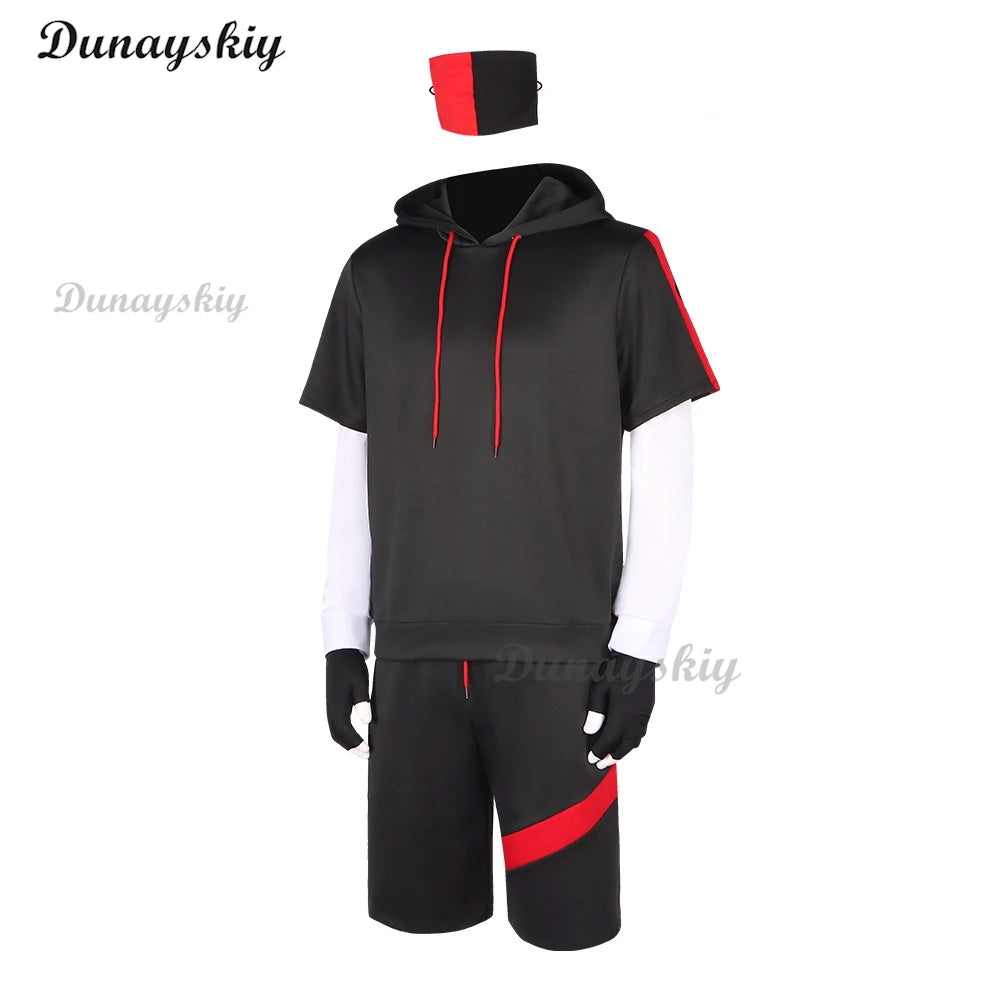 Royale Ikonik Costumes Cosplay Hoodie Full Set Sports Sweatshirt Suit Outfits for adult Men Top Shorts Golves Halloween Suit