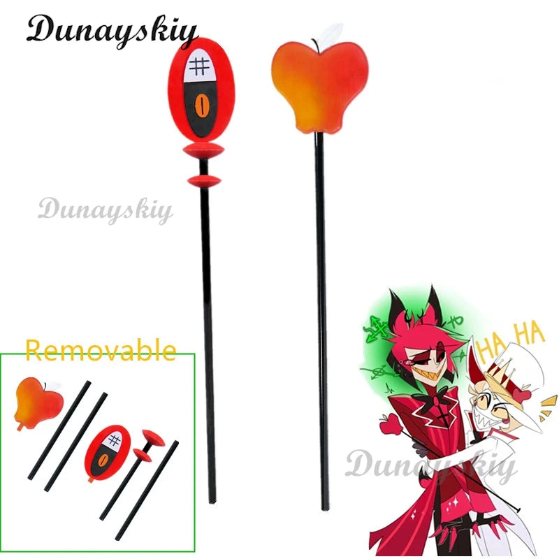 Hazbin Lucifer Morningstar Alastor Cosplay Hotel Cane Stick Boots Anime Cosplay PropsHalloween Party Hazubin Suit