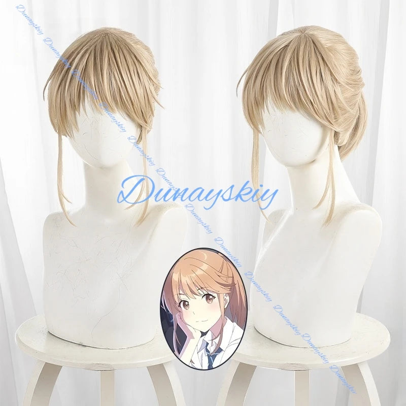 Anime Chitose Is in the Ramune Bottle Yuuko Hiiragi Saku Chitose Cosplay Costume Wig Uniform Coat Skirt Headwear Role Playing