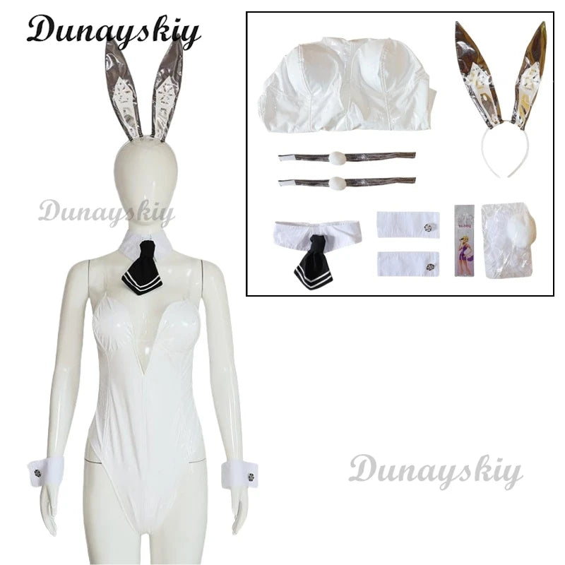 Alice Sexy Bunny Girl Tights Jumpsuits Cosplay Costume Wig NIKKE Goddess of Victory Women Girl Bunny Suit Pink Black White