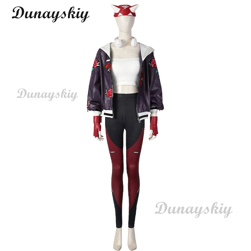 Over2 Kiriko Cosplay Costumes Skin Athleisure Watch Coat Pants Women Suit Game Clothes Halloween Party Wig Props Uniform Set