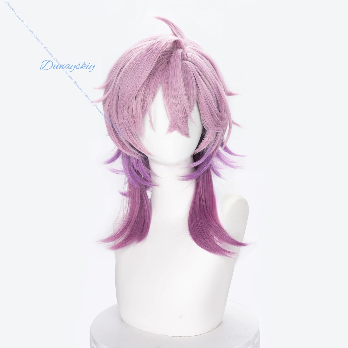 Genshin Impact Durin Cosplay Wig Purple Pink 2 Style Wigs Heat Resistant Fiber Hair Halloween Party for Women Men Carnival Props