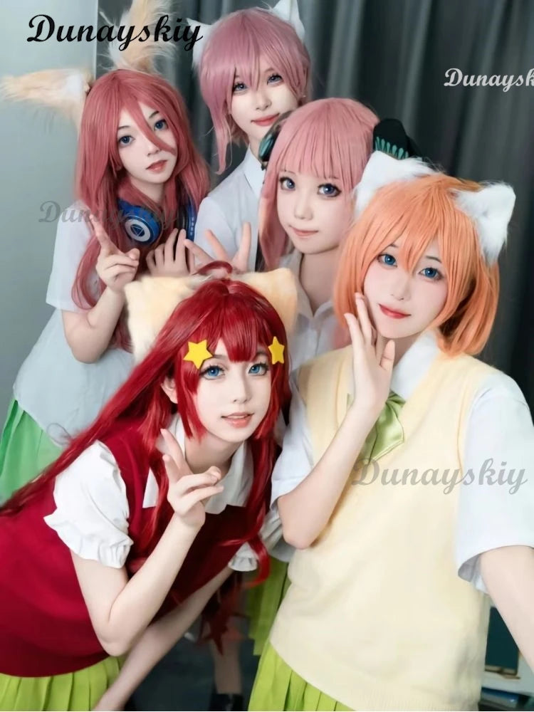 Anime The Quintessential Cos Quintuplets Nakano Miku Nino Ichika Itsuki Cosplay Costume Woman JK Japanese School Uniform Suit