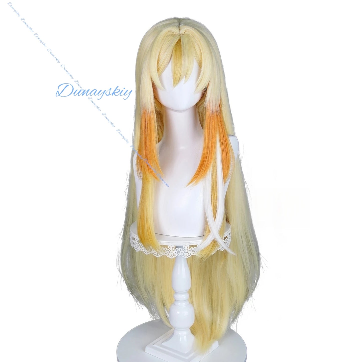 Game Genshin Impact Rhinedottir Cosplay Wig The Shades of Heavenly Principles Hair For Women Men Halloween Party Props Accessory