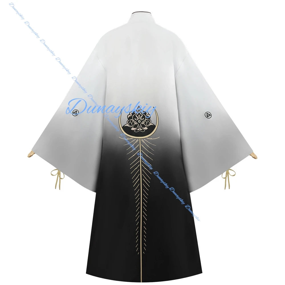 Fox Mask Hinako Shimizu Cosplay Costume Silent Game White Suit Wig Mask Earrings Halloween RolePlay Party