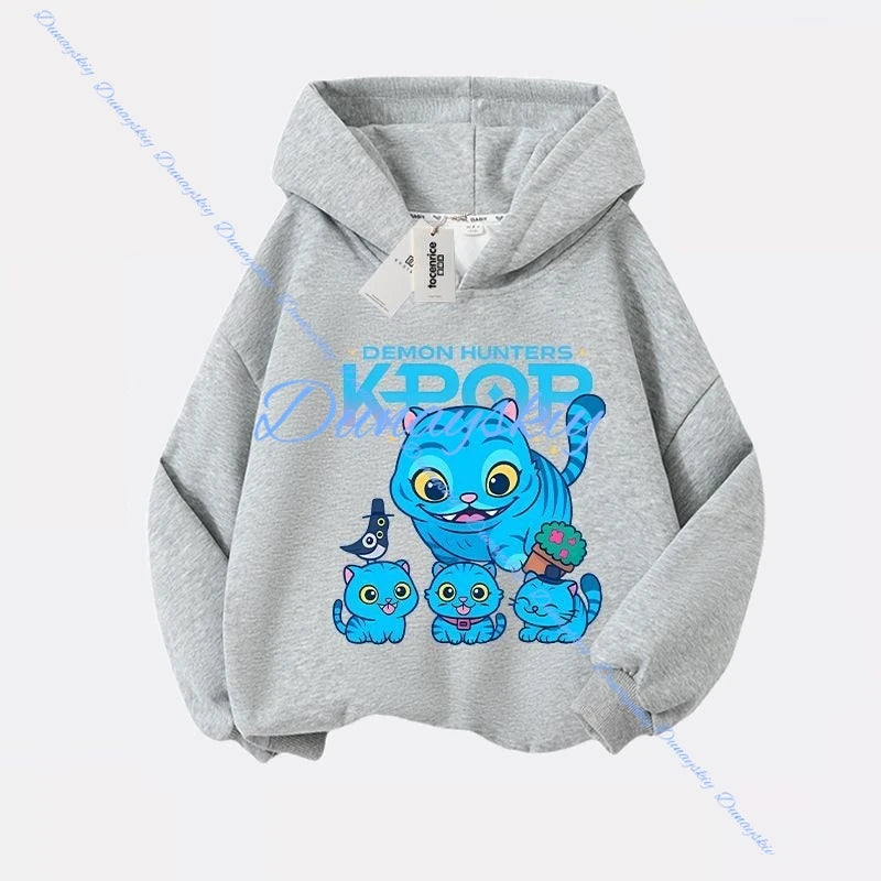 New Huntrix Movie Zip Up Sweatshirts Kpop Demon Hoodie Children Clothes Kid Girl Boy Sweatshirt Zipper Hoody Baby Casual Top