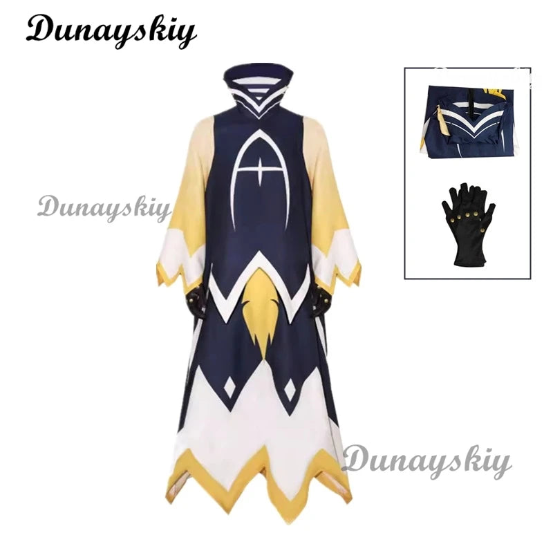 Hazbin Adam Cosplay Anime Hotel First Man Angel Halo Clothes Cosplay Costume Suit Unisex cos Halloween Party Angel Wings