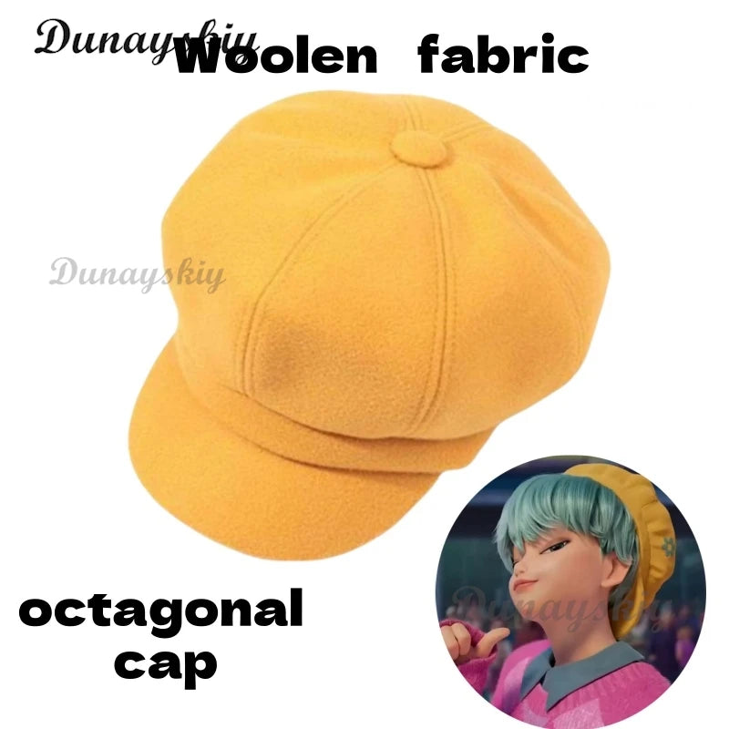 KPOP Huntrix Saja Boys Baby Cosplay Prop Hat Yellow Y2K Women's costume Halloween Disguise for Adult Outfit