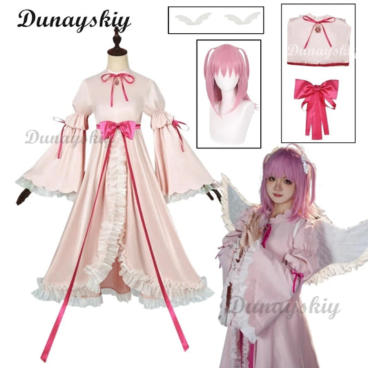 Cosersea Shugo Chara Hinamori Amu Amulet Angel Cosplay Costume Women Pink Dress Halloween Suit Outfit Fullset Suit With Bow