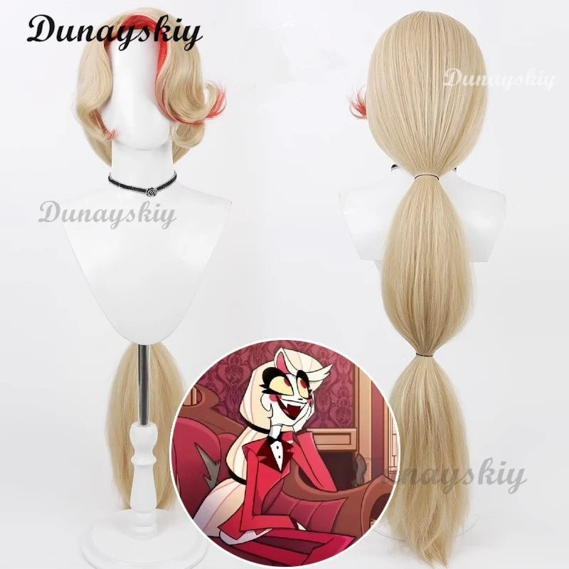 Hazbin Cosplay Hotel Dust Angel Cosplay Lilith Wig Niffty Angel Emily Wig Women Men Halloween Cosplay Wig Charlie