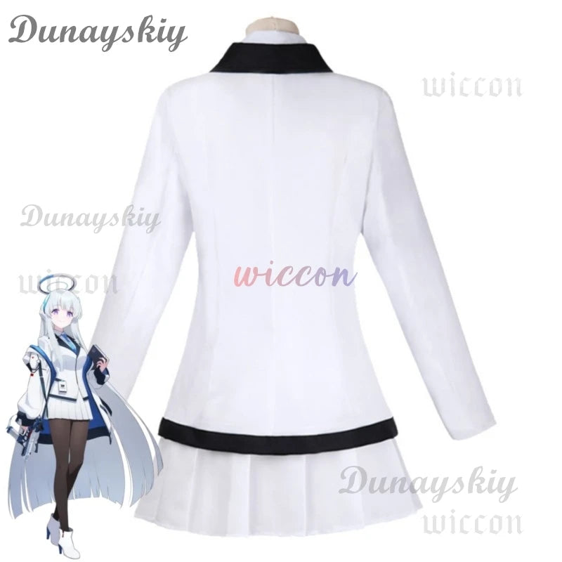 Game Blue Archive The Animation Ushio Noa Cosplay Costume Japanese School Uniform Skirt Coat Wig Woman Sexy Carnival Suit