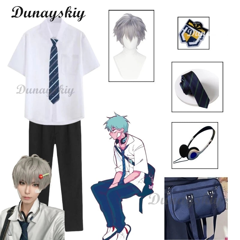 Anime Alien Stage Till Cosplay Costume Wig Prop Bag School Uniform Clothing Holloween Party Show RolePlay Set Customized