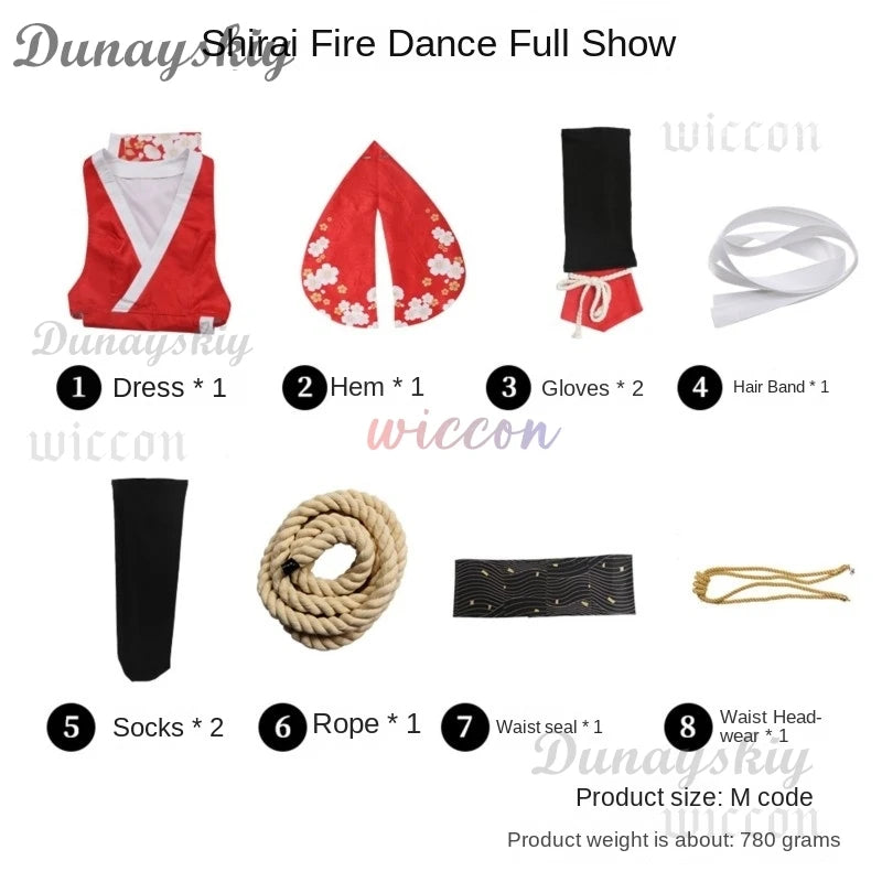 Streetfighter Cosplay Mai Shiranui Cosplay Costume Women Disguise Clothes Roleplay Outfits Fantasy Halloween Carnival Party Suit