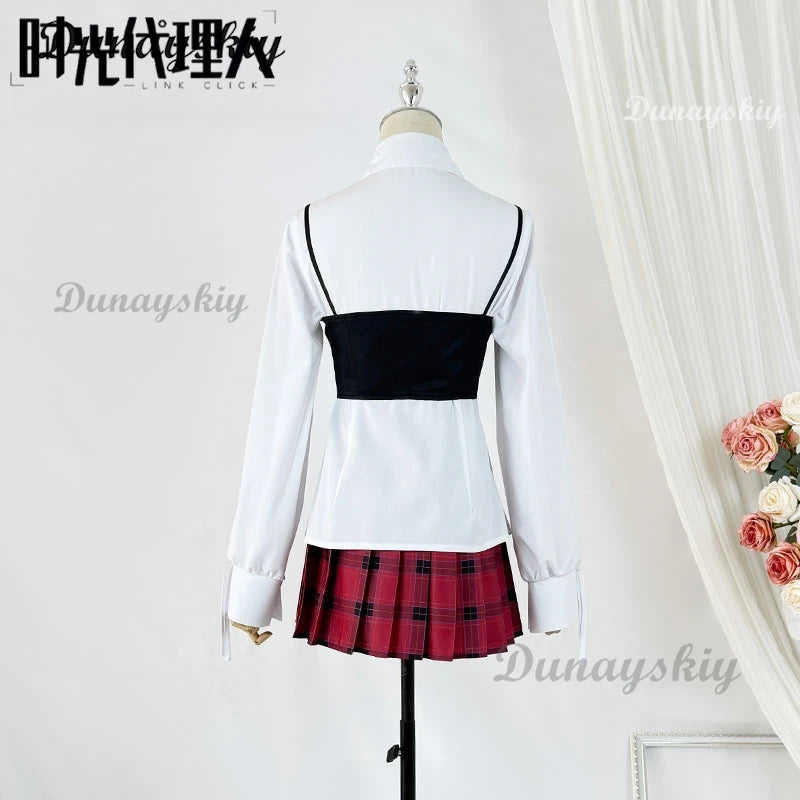 Qiao Ling Cosplay Anime LINK CLICK Yingdu Arc Costum Red Dress JK Uniform Set for Halloween Anime Role Play Customized